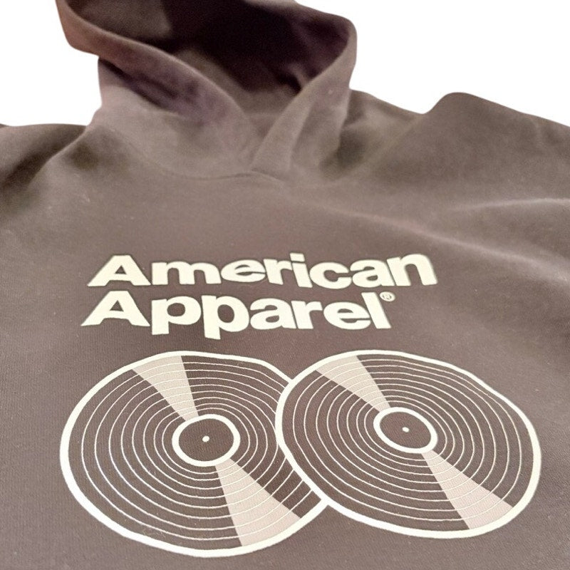 American Apparel Black Vinyl Graphic ReFlex Fleece Collection Hoodie