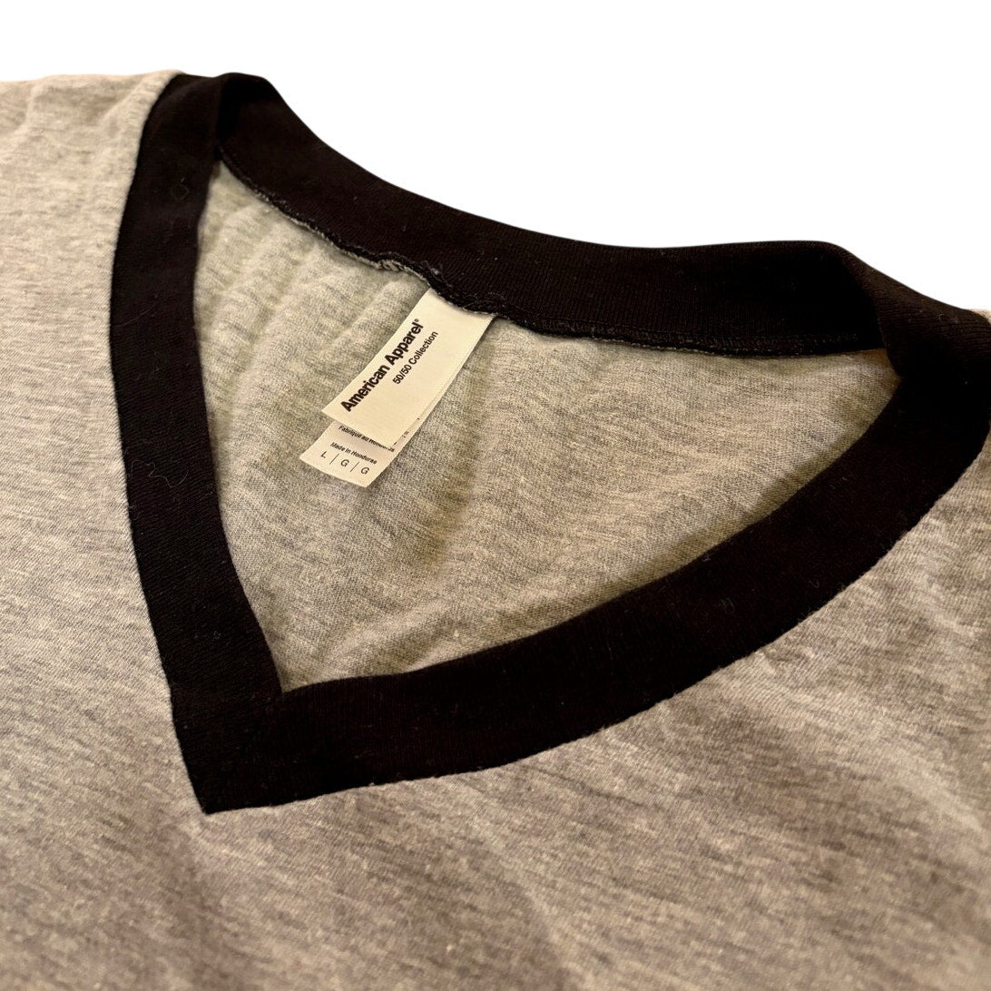 American Apparel: The 50/50 Collection Gray V-Neck Tee