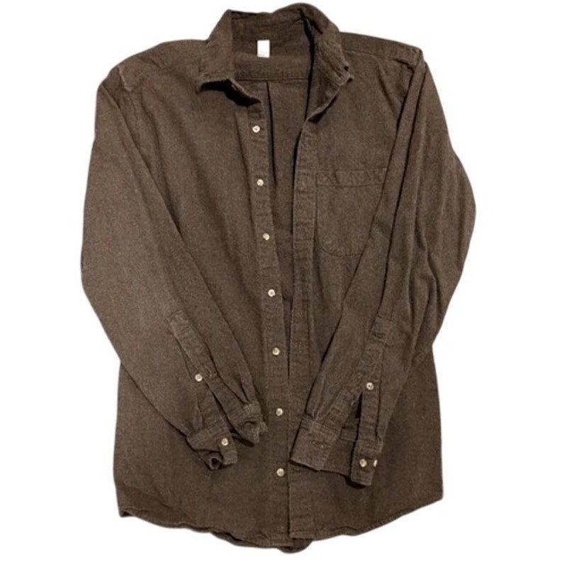 American Apparel Flannel Brown Button-up Shirt
