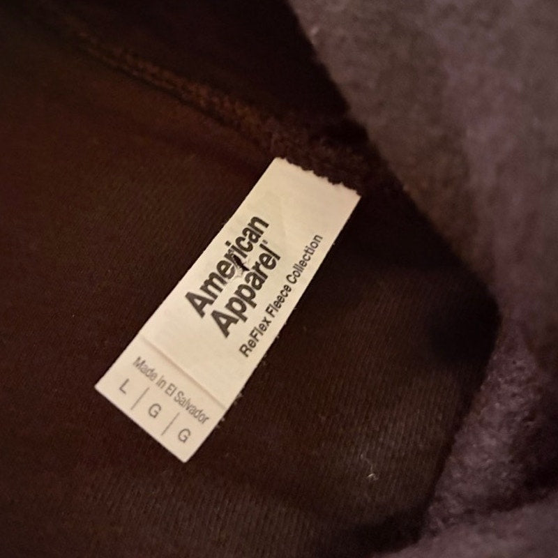 American Apparel Black Vinyl Graphic ReFlex Fleece Collection Hoodie